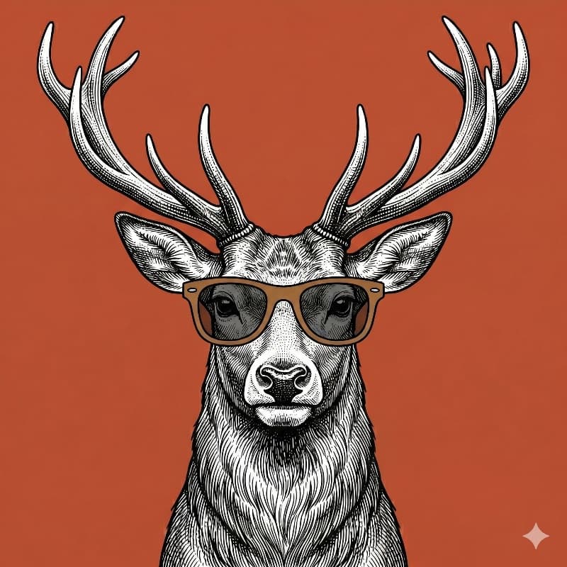 Deer with sunglasses